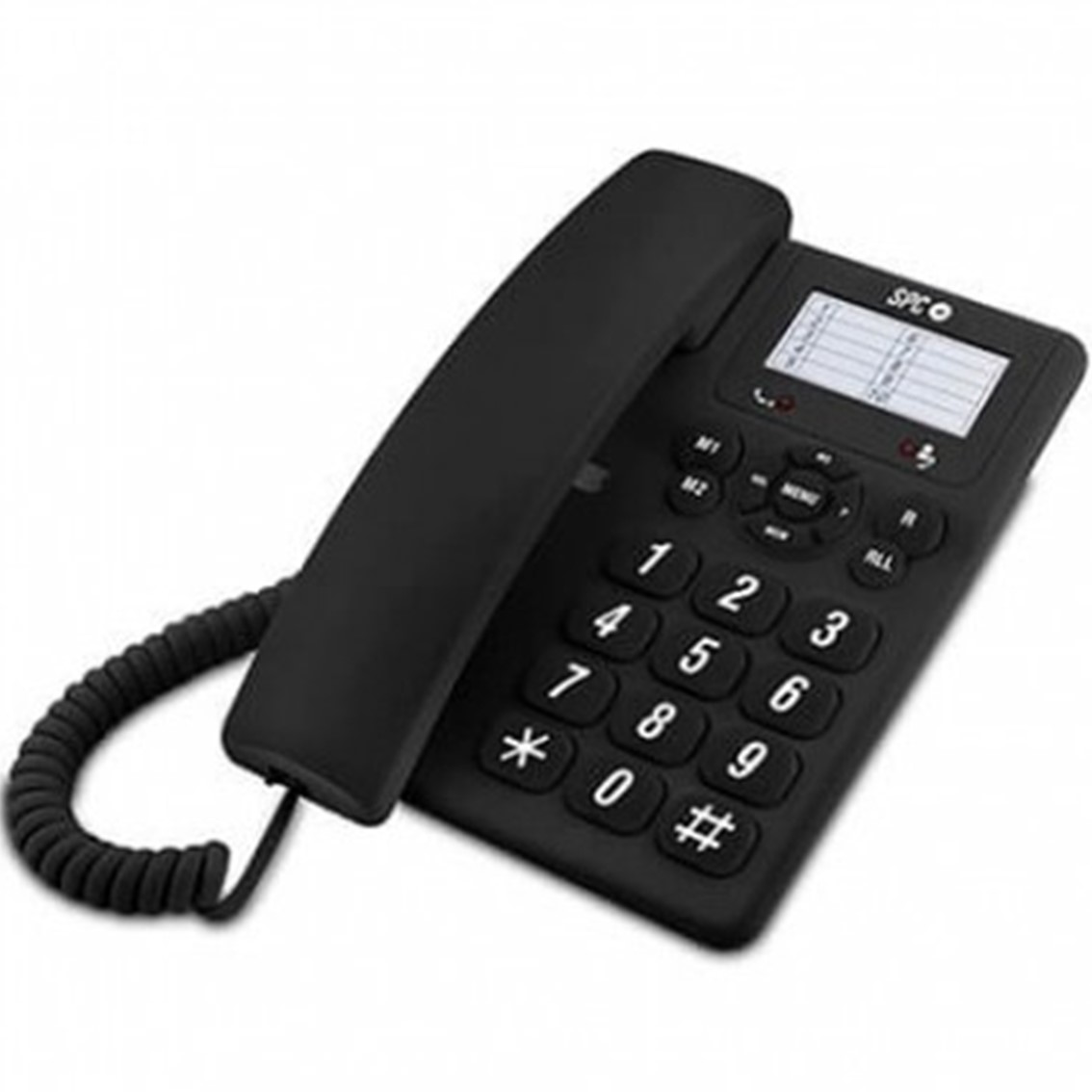 TELEFONO FIJO SPC ORIGINAL NEGRO MUTE/ 3 MELODIA/ TECLA R/ 10 MEMO.INDI/ 3 MEM.DIRECTAS