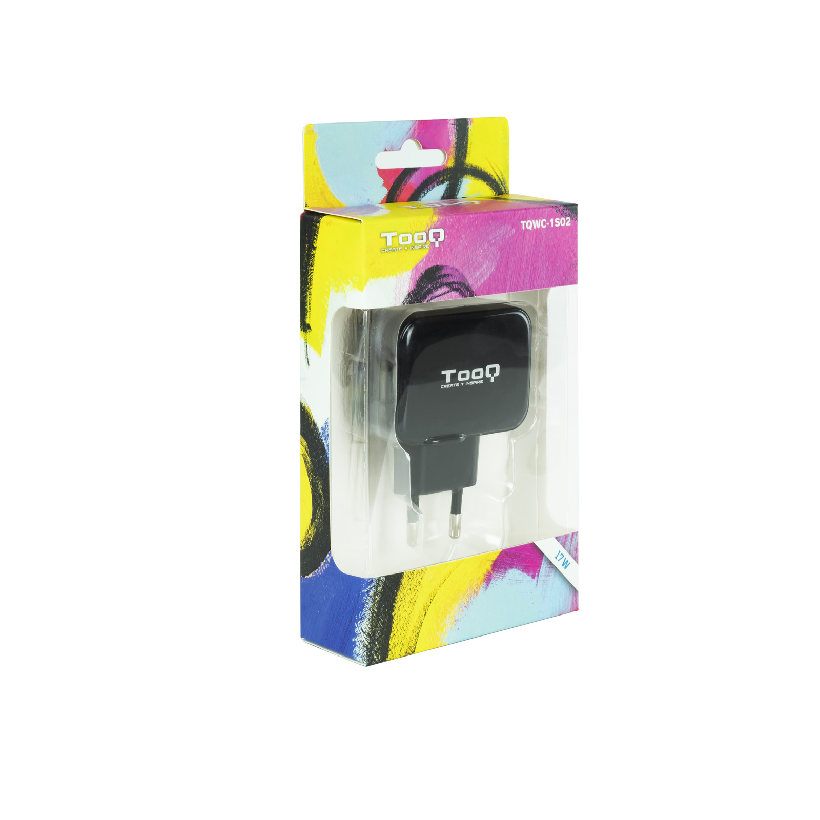CARGADOR PARED TOOQ USB TQWC-1S02 2xUSB 3.4 A(TOTAL) AI-TECH NEGRO