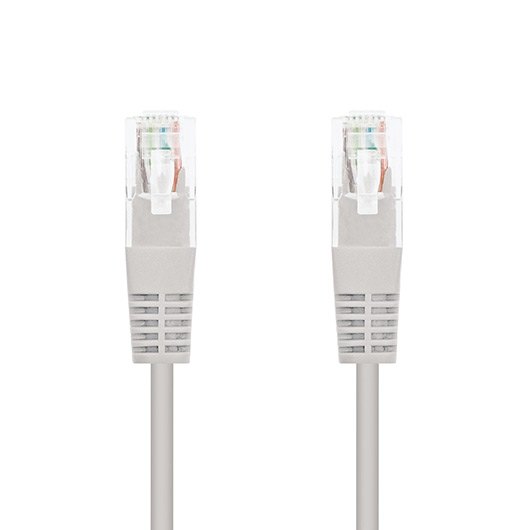 CABLE RED NANOCABLE LATIGUILLO RJ45 UTP CAT6 0.5M GRIS 50CM
