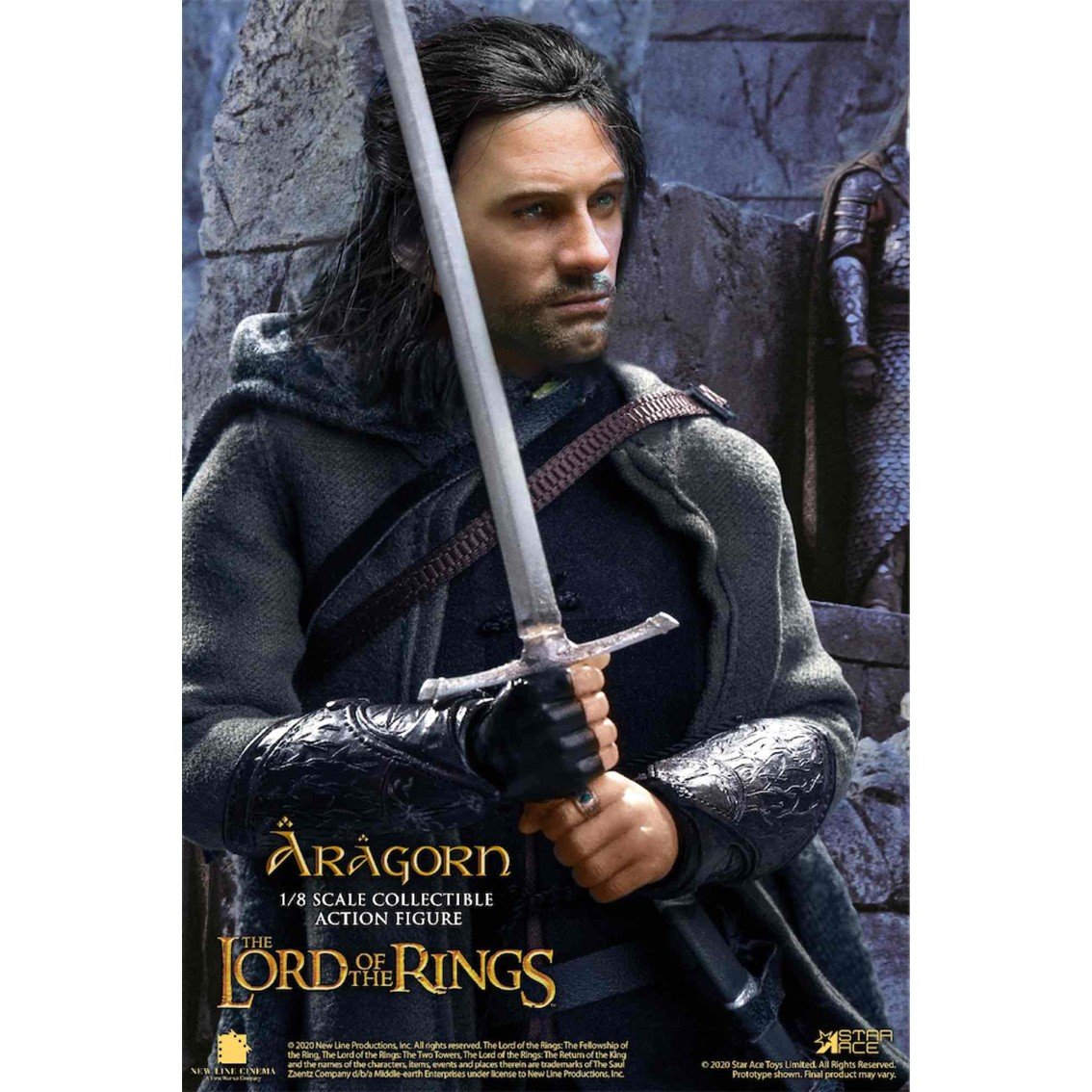 FIGURA STAR ACE EL SEÑOR DE LOS ANILLOS ARAGORN 2.0 VERSION ESPECIAL REAL MASTER SERIE 22.5 CM