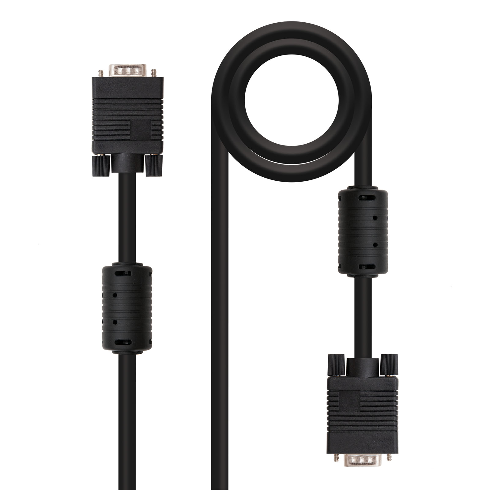 CABLE SVGA CON FERRITA NANOCABLE HDB15 / M-HDB15 / M NANOCABLE 1.8m.