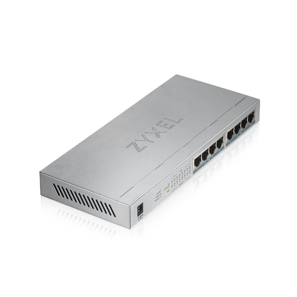 SWITCH 8 PUERTOS ZYXEL / GESTIONABLE / POE / FULL DUPLEX 10/100/1000