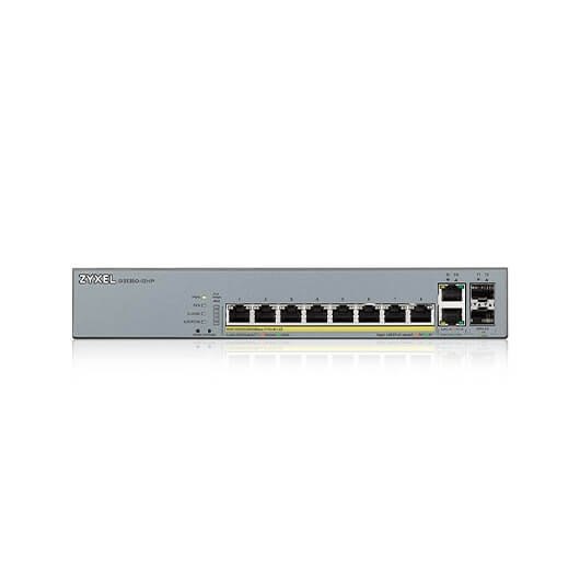 SWITCH 12 PUERTOS ZYXEL GS1350-12HP 12x GIGABIT POE 130W GESTIONABLE ENRACABLE