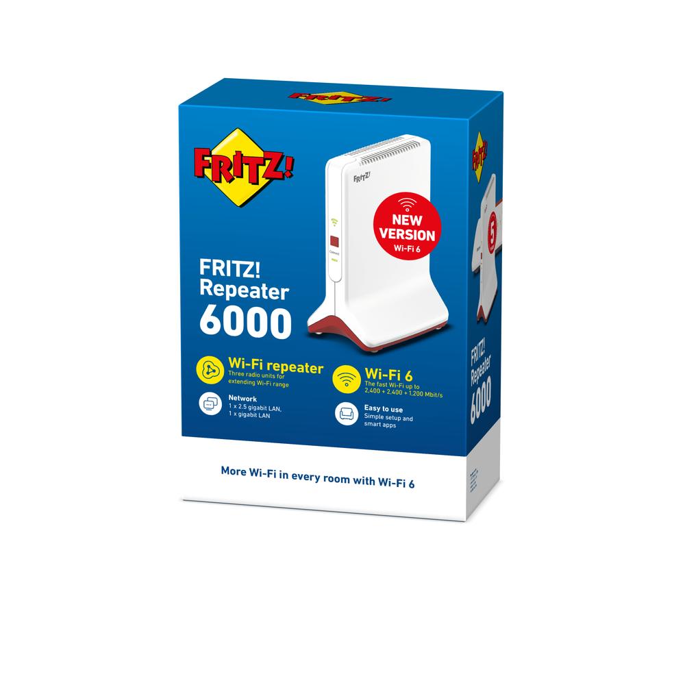REPETIDOR WIFI 6 FRITZ! 6000 /MESH/LAN GIGABIT/BAJO CONSUMO/WPS/WIFI6