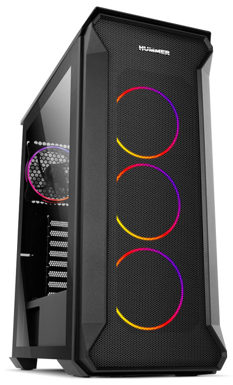 CAJA NOX HUMMER QUANTUM ATX 1 X USB 3.0 2 X USB 2.0 NEGRO ARGB