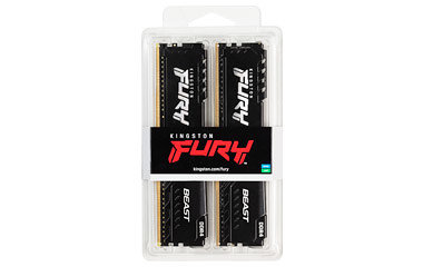 MEMORIA RAM DDR4 32GB 2x16GB KINGSTON / 3200MHZ / PC4-25600 / FURY BEAST / NEGRO / 1.2V