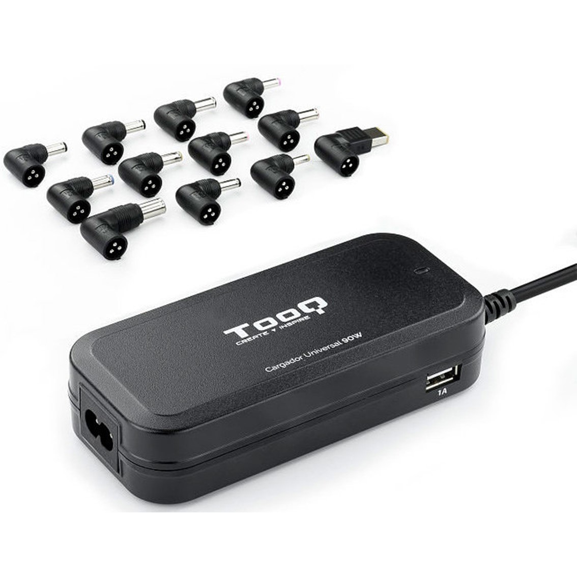 CARGADOR AUTOMATICO UNIVERSAL TOOQ TQLC-90BS02AT 90W 2XUSB 12 CONECTORES