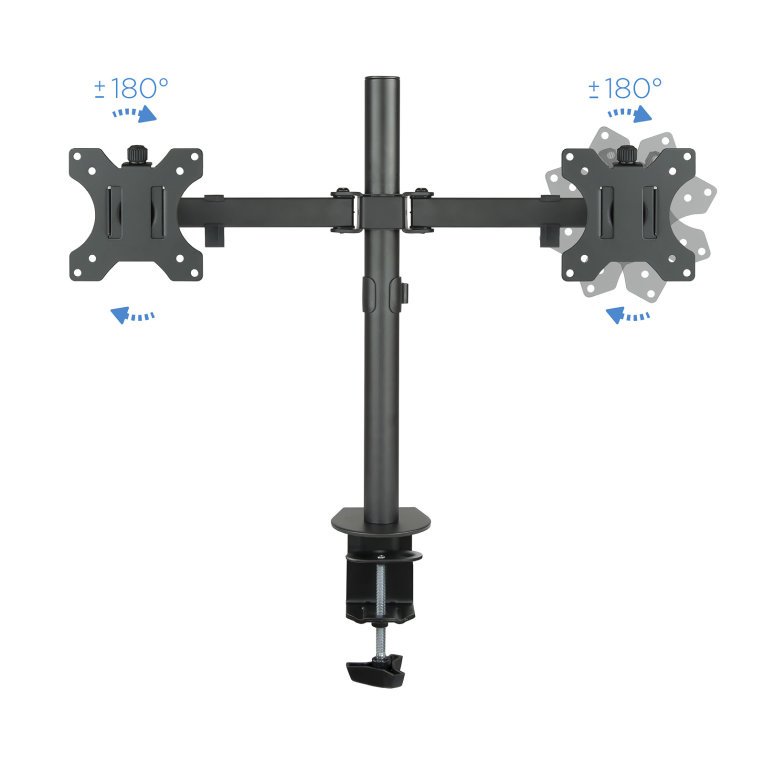 SOPORTE MESA TOOQ DB1232TN-B 2 PANTALLAS 13-32" MAX 8KG POR BRAZO NEGRO