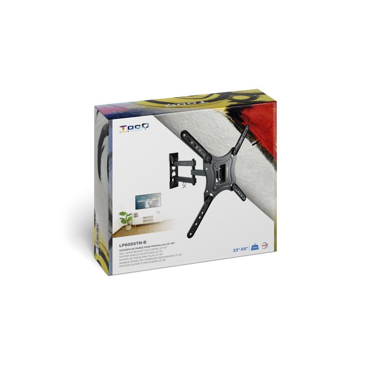 SOPORTE PARED TV TOOQ LP6055TN-B NEGRO 23-55" MAX 30 KG