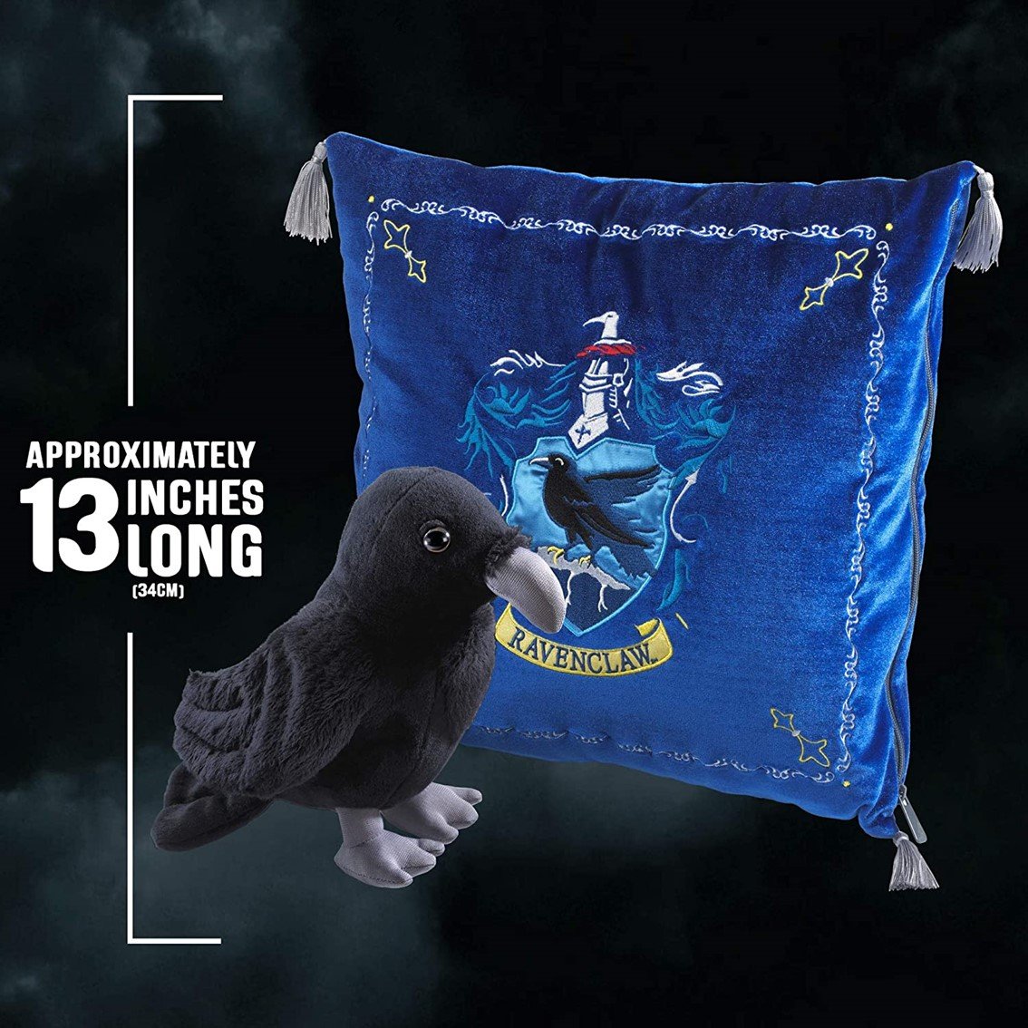 PELUCHE PACK THE NOBLE COLLECTION HARRY POTTER CUERVO MASCOTA RAVENCLAW + COJIN RAVENCLAW