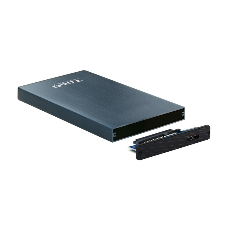 CAJA EXTERNA TOOQ TQE-2527PB 2.5" 9,5 MM SATA USB 3.0/3.1 AZUL