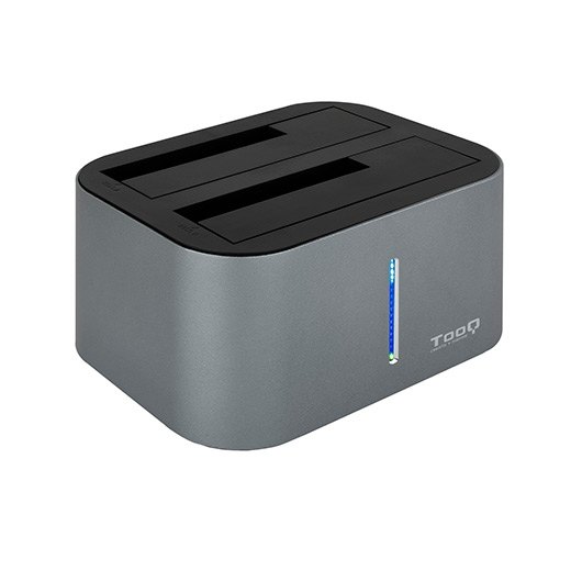 DOCKING STATION TOOQ HDD/SDD 2.5"/3.5" SATA CLONA DISCOS SIN PC / DOBLE BAHIA / USB 3.0/3.1