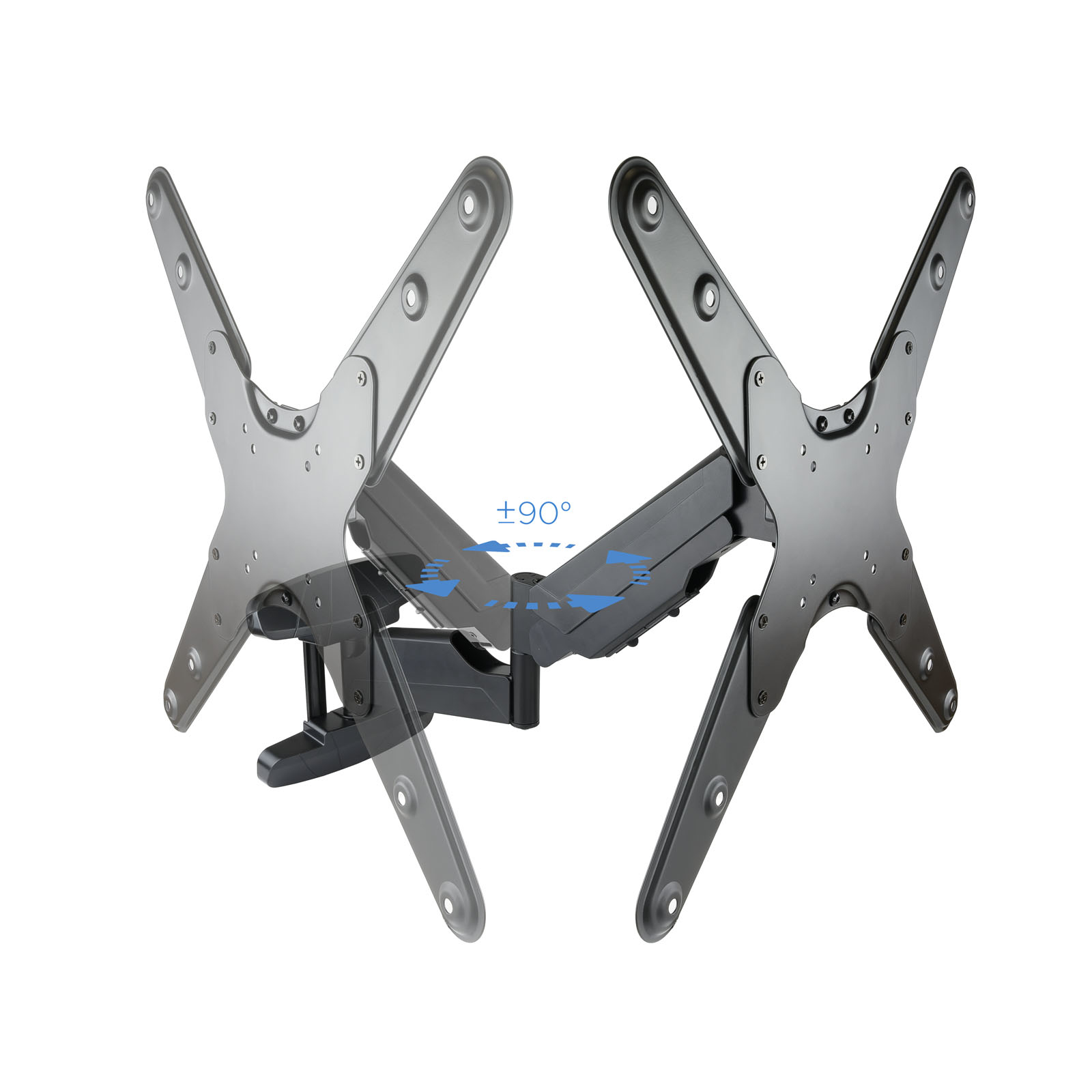 SOPORTE TV/MONITOR TOOQ 23"-55" GIRATORIO/INCLINABLE NEGRO VESA MAX 400x400/ INCLINABLE 5º-15º/ GIRABLE-90º/ CARGA MAXIMA 30KG