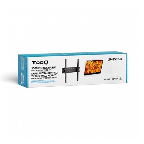 SOPORTE TV/MONITOR TOOQ 32"-55" INCLINA NEGRO LP4255T-B / VESA MAX 400x400 / CARGA MAXIMA 40 KG