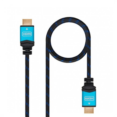 CABLE HDMI (A) TO HDMI (A) 4K 1.5M NANOCABLE BLACK M-M/60HZ/ 18GBPS/ V2.0/ TRENZADO