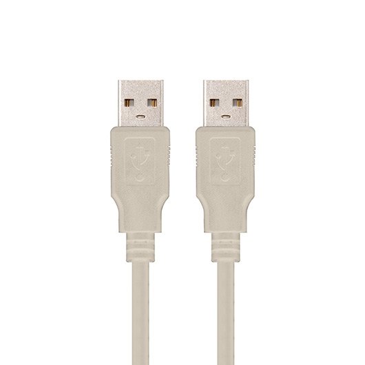 CABLE USB(A) 2.0 A USB(A) 2.0 NANOCABLE 2M BEIGE MACHO A MACHO
