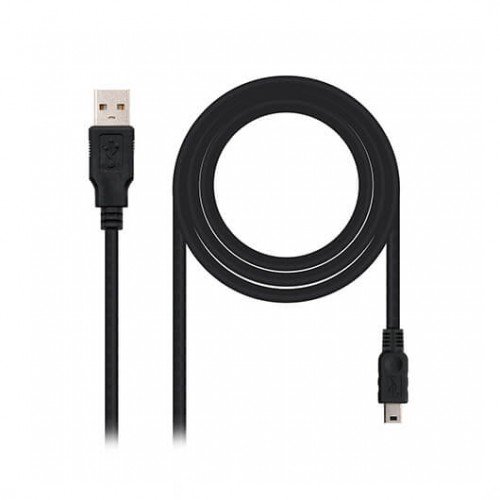 CABLE USB(A) 2.0 A MINI USB(B) NANOCABLE 1.8M/ MACHO-MACHO/ NEGRO