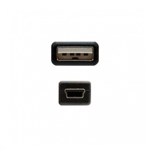 CABLE USB(A) 2.0 A MINI USB(B) NANOCABLE 1.8M/ MACHO-MACHO/ NEGRO