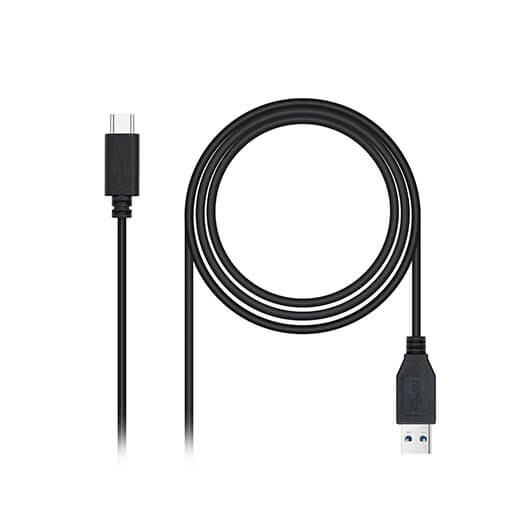 CABLE USB(A) 3.1 A USB(C) 3.1 NANOCABLE 1.5M NEGRO/ MACHO A MACHO