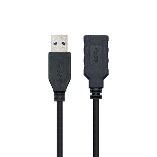 CABLE USB(A) 3.0 A USB(A) 3.0 NANOCABLE 2M NEGRO MACHO-HEMBRA