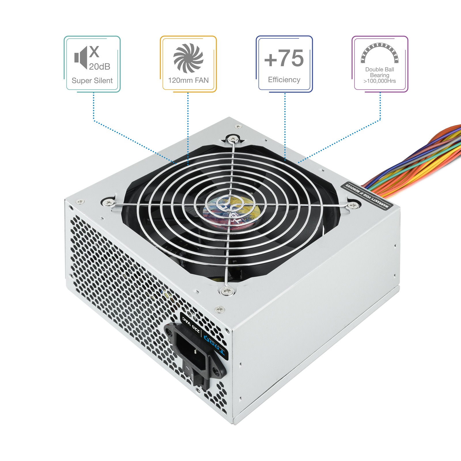 FUENTE ALIMENTACION TOOQ TQAPOLO-500SP 500W PFC ACTIVO ATX