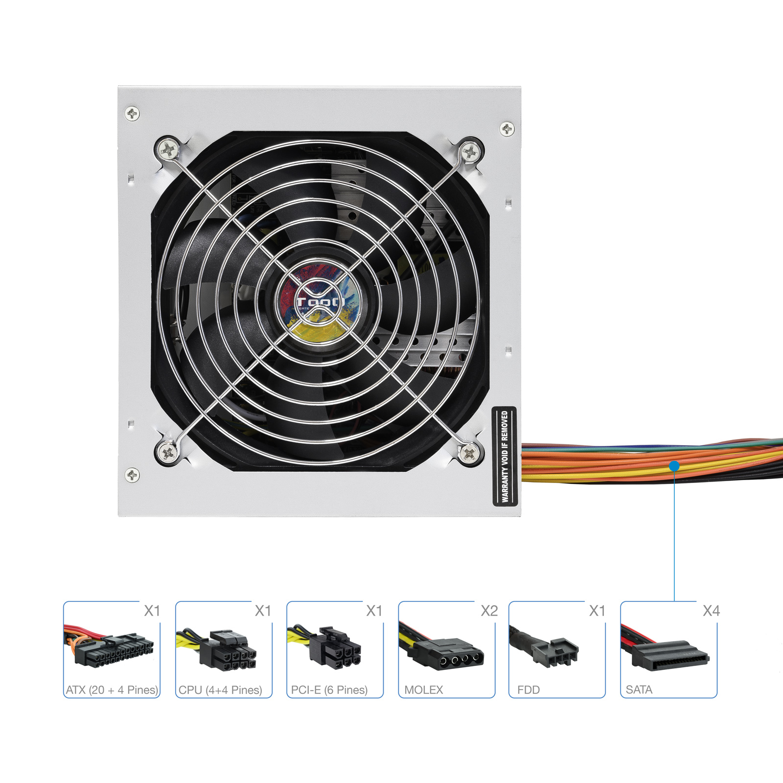 FUENTE ALIMENTACION TOOQ TQAPOLO-500SP 500W PFC ACTIVO ATX