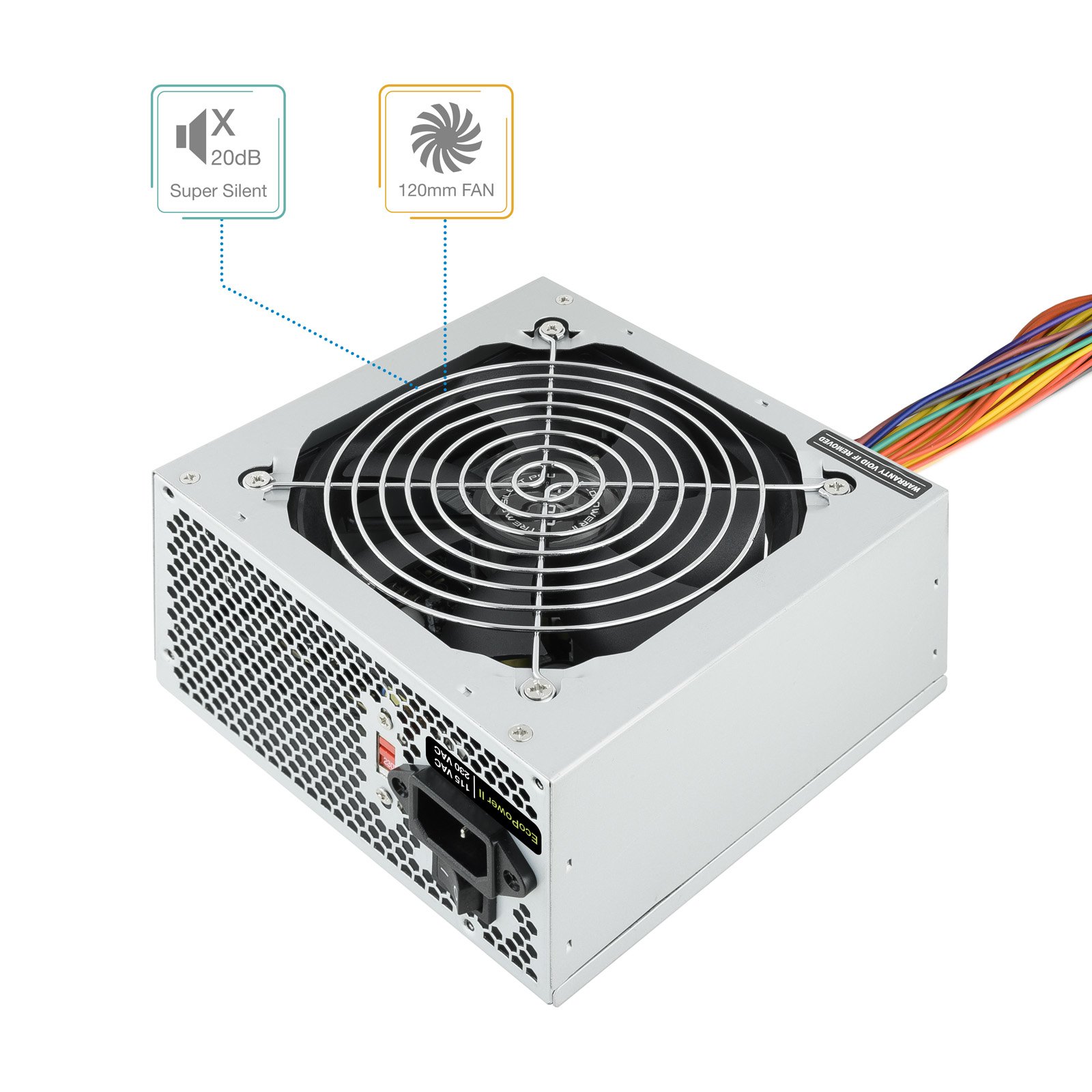 FUENTE ALIMENTACION TOOQ EP-II TQEP-500S-INT ATX 500W