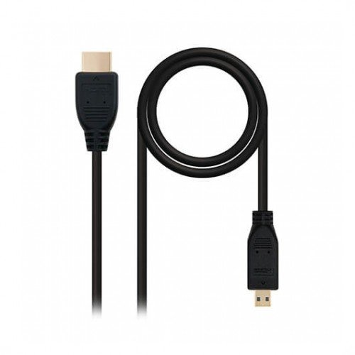 CABLE MICRO HDMI TIPO D A HDMI TIPO A NANOCABLE 1.8M NEGRO 1.8M/ MACHO A MACHO/ ALTA VELOCIDAD/ NEGRO