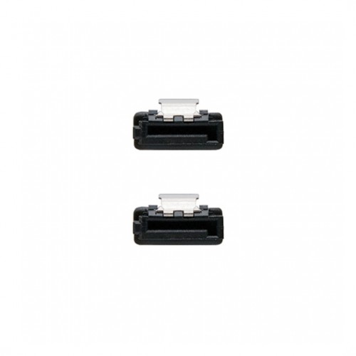 CABLE DATOS SATA III NANOCABLE 0.5M NEGRO ANCLAJES/ 10.18.1001-BK