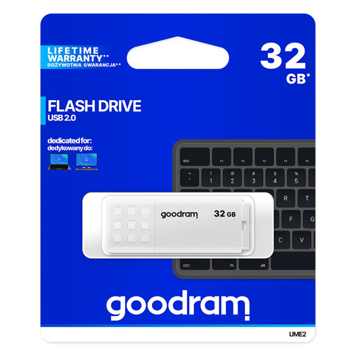 MEMORIA USB 2.0 GOODRAM 32GB UME2 BLANCO