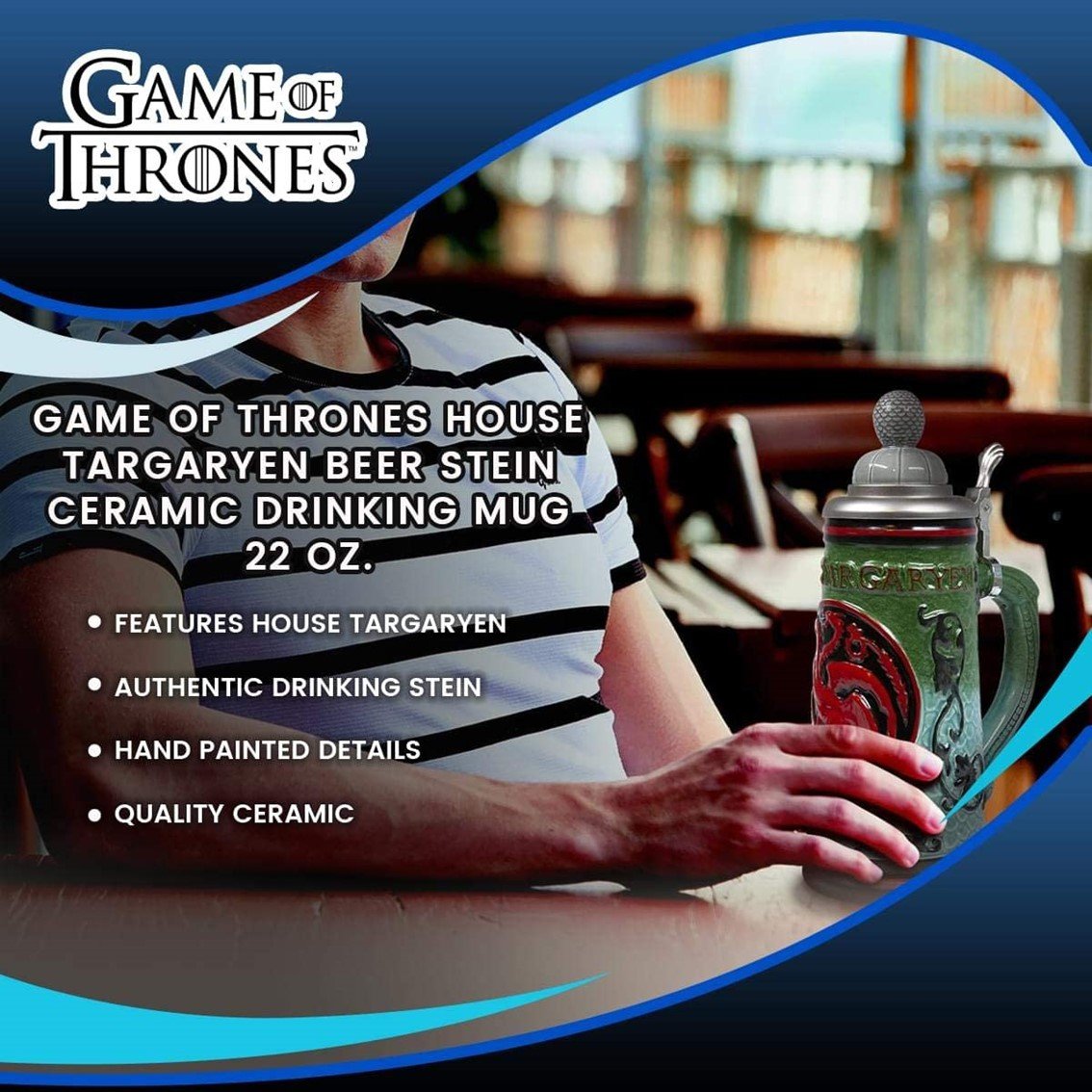 TAZA JARRA SD TOYS JUEGO DE TRONOS CASA TARGARYEN CERAMICA