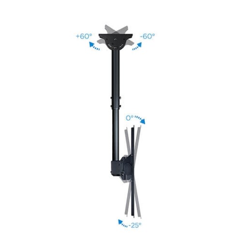 SOPORTE TV/MONITOR TOOQ 23"-55" GIRATORO/INCLINABLE VESA MAX 400x400/ INCLINACION 0º-15º/ GIRA -90º/ HASTA 50KG