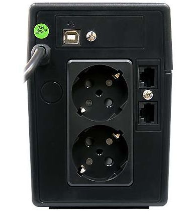 SAI UPS PHASAK 650VA INTERACTIVE AVR 2XSCHUKO PH 9465 0.65KVA