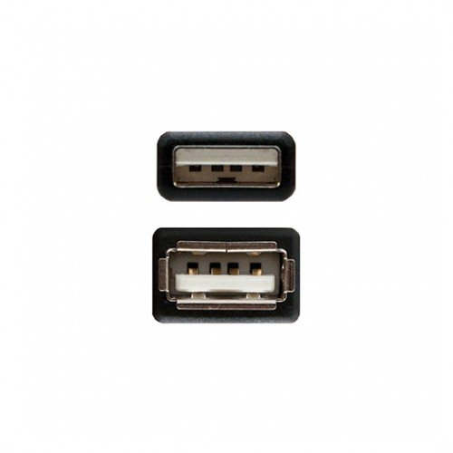 CABLE USB TIPO A 2.0 A USB TIPO A 2.0 NANOCABLE 3M NEGRO MACHO-HEMBRA