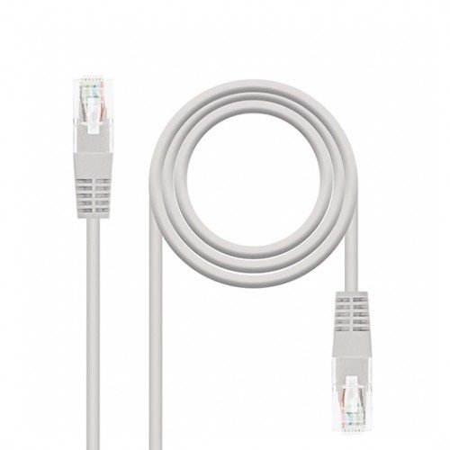 CABLE RED NANOCABLE LATIGUILLO RJ45 UTP CAT6 2M GRIS