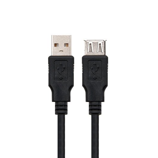 CABLE ALARGADOR NANOCABLE USB-A 2.0 A USB-A 2.0 1.8M NEGRO MACHO-HEMBRA