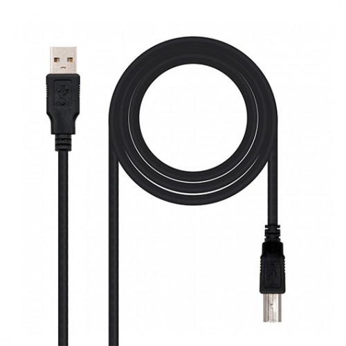 CABLE USB TIPO A 2.0 A USB TIPO B 2.0 NANOCABLE 3M NEGRO MACHO-MACHO IMPRESORA