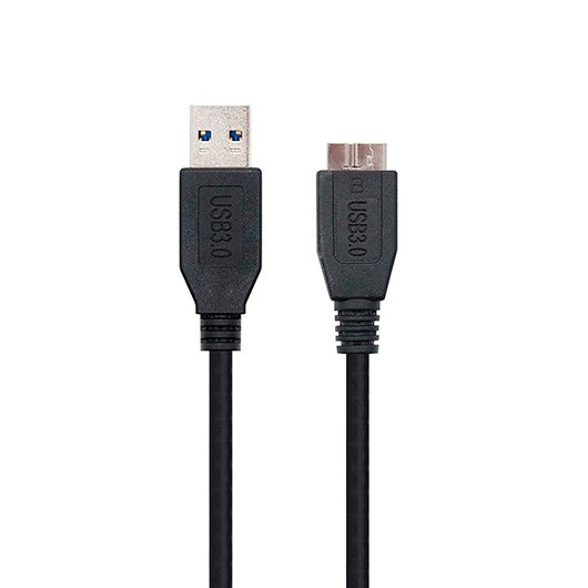 CABLE USB TIPO A 3.0 A MICRO USB TIPO B 3.0 NANOCABLE 1M NEGRO MACHO-MACHO