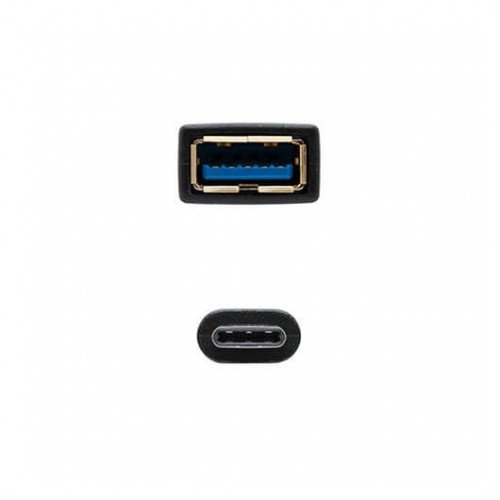 CABLE OTG USB TIPO A 3.1 A USB TIPO C 3.1 NANOCABLE 15CM/ HEMBRA-MACHO/ NEGRO