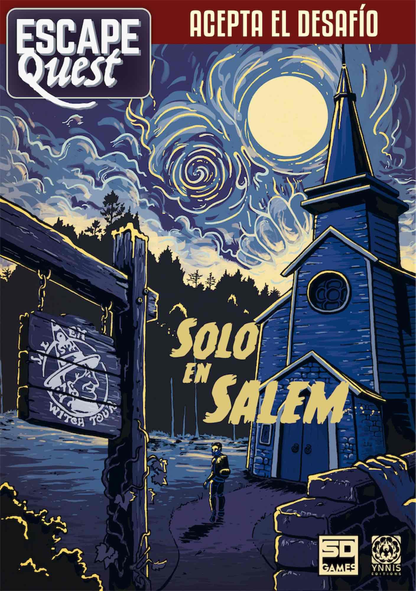 JUEGO DE MESA ESCAPE QUEST 3: SOLO EN SALEM FORMATO LIBRO PEGI 12