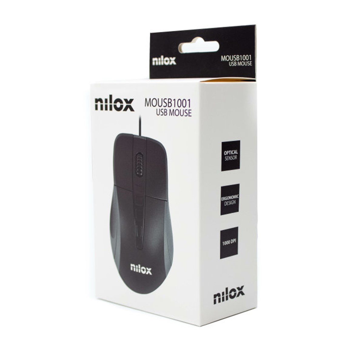 MOUSE RATON NILOX MOUSB1001 USB 1000 DPI
