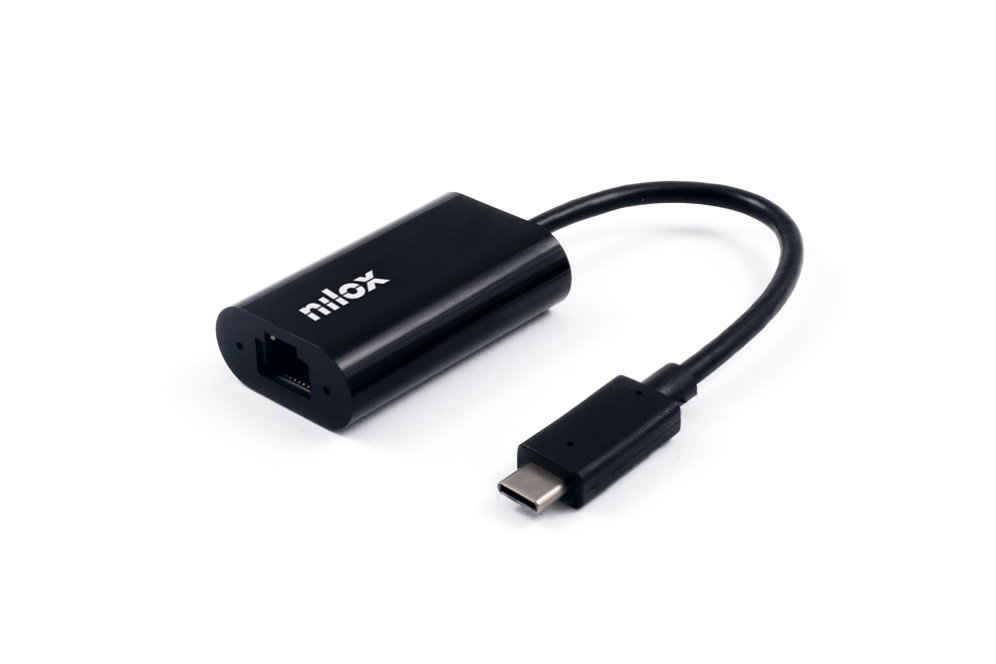 CABLE ADAPTADOR NILOX USB TIPO C A ETHERNET MACHO-HEMBRA
