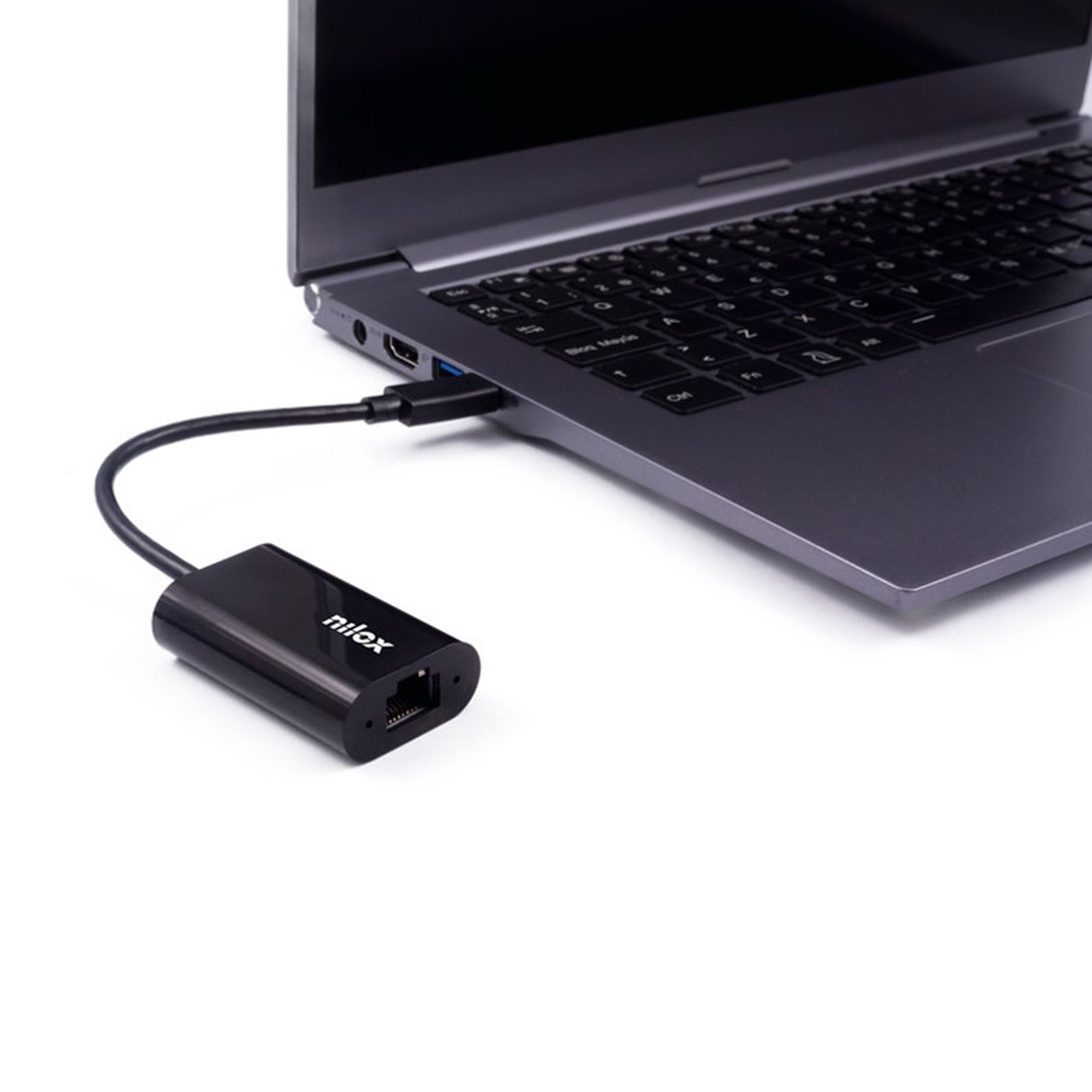 CABLE ADAPTADOR NILOX USB TIPO C A ETHERNET MACHO-HEMBRA