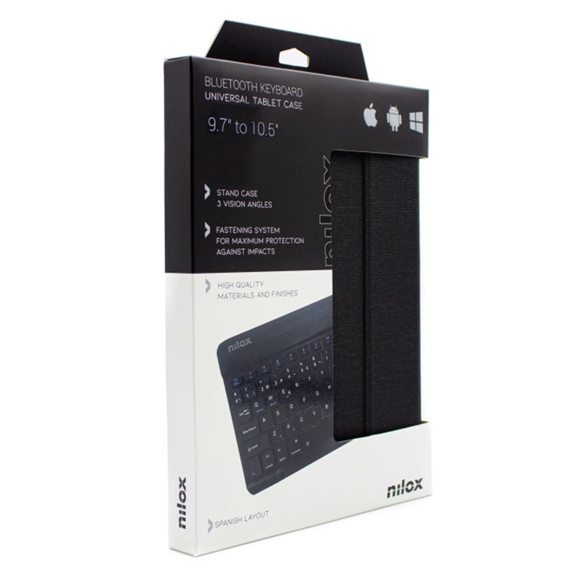 FUNDA CON TECLADO NILOX PARA TABLET 10.5" BLUETOOTH NEGRO