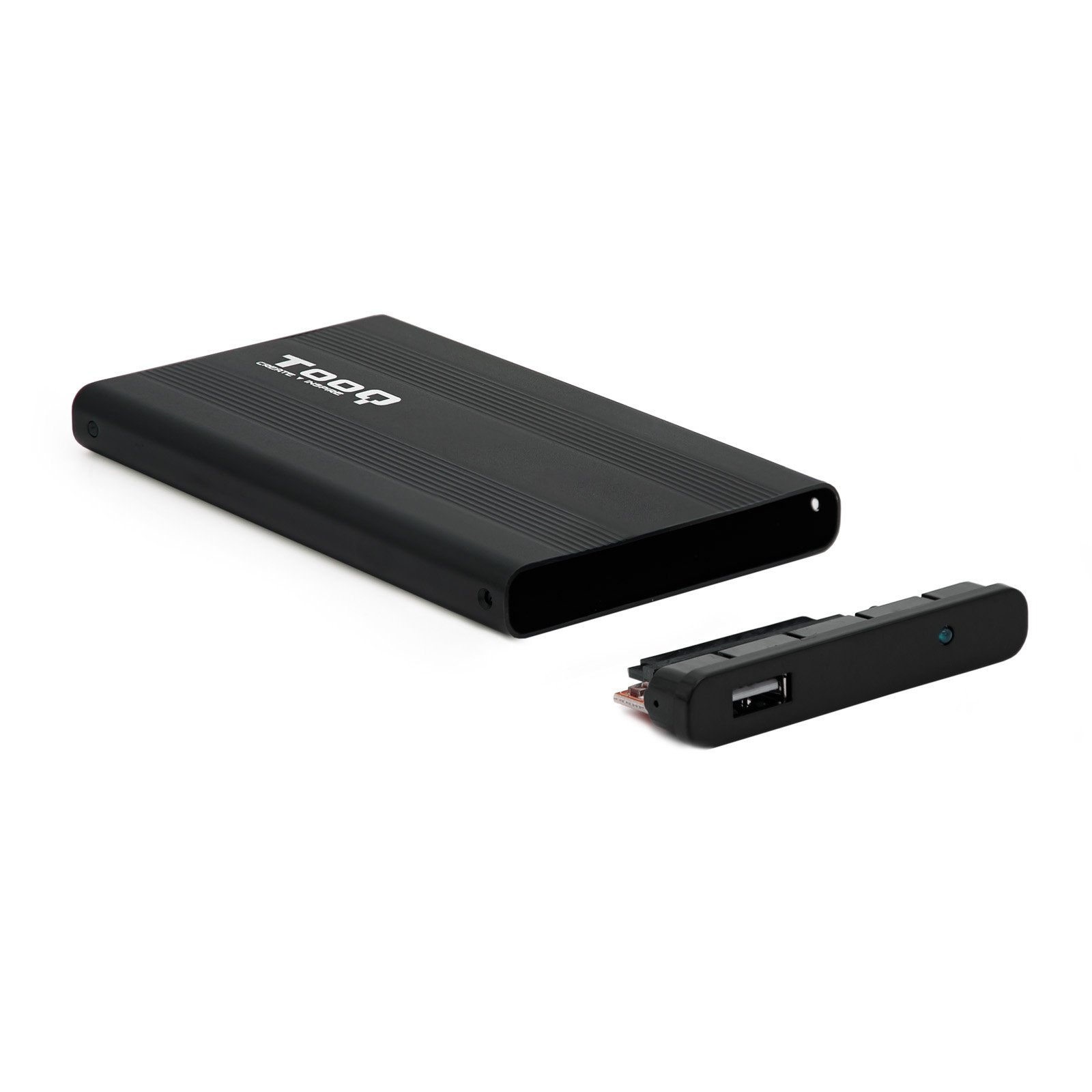 CAJA EXTERNA TOOQ TQE-2510B HDD/SSD 2.5" 9.5MM SATA USB 2.0 NEGRA