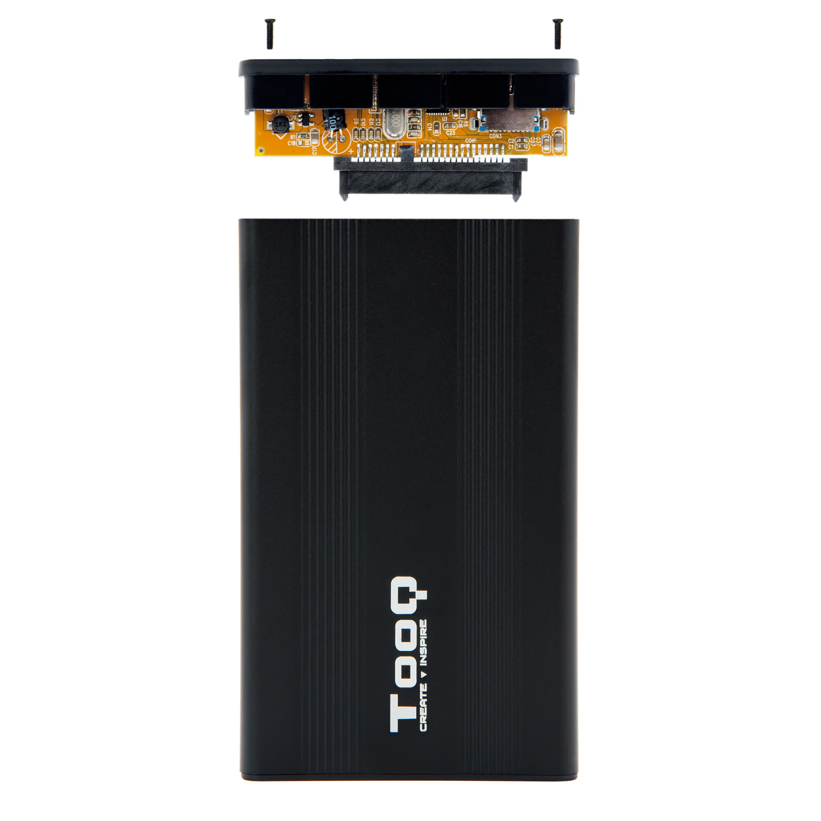 CAJA EXTERNA TOOQ TQE-2510B HDD/SSD 2.5" 9.5MM SATA USB 2.0 NEGRA