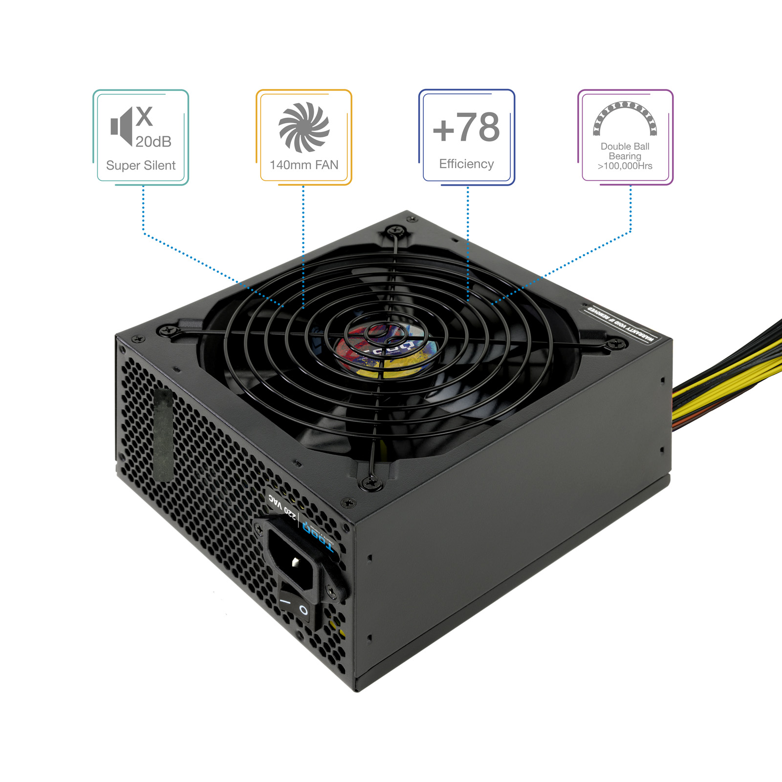 FUENTE DE ALIMENTACION TOOQ TQAPOLO-600SP ATX 600W