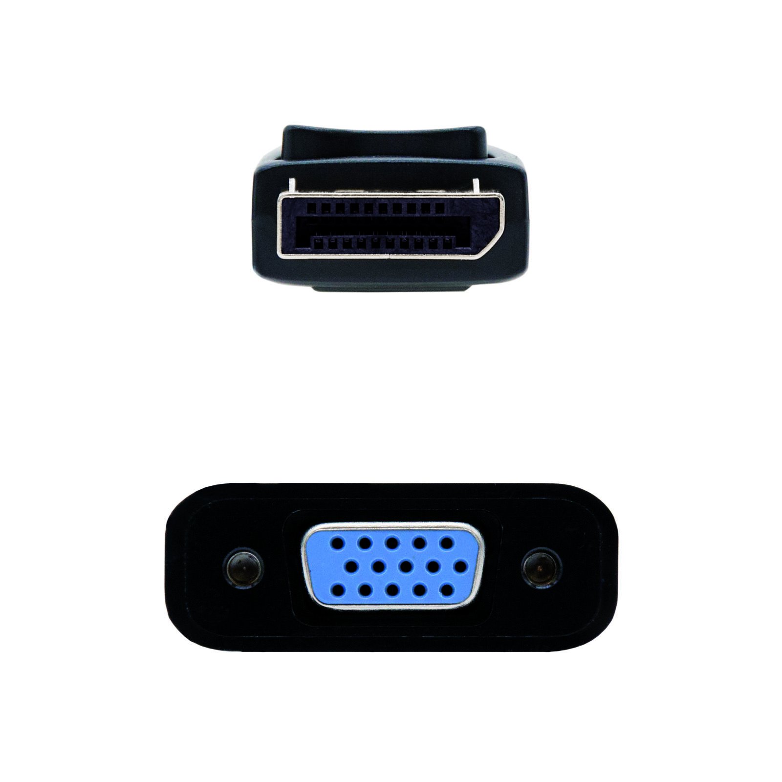 ADAPTADOR DISPLAYPORT A SVGA NANOCABLE MACHO-HEMBRA 15CM NEGRO