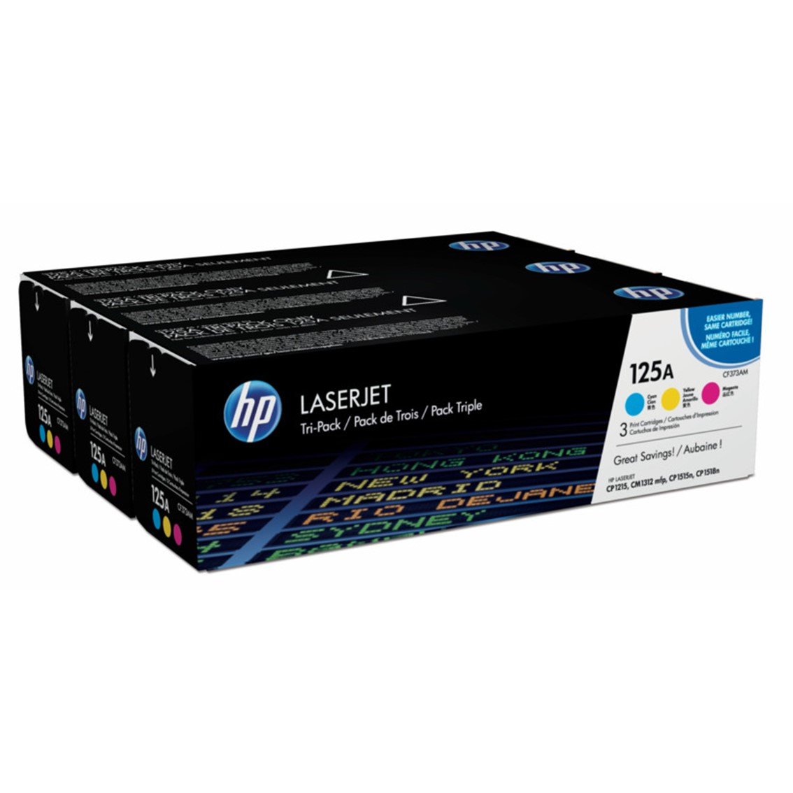 MULTIPACK TONER HP ORIGINAL LASERJET 125 CF373AM CMY