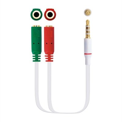 CABLE AUDIO 1 X 3.5MM A 2 X JACK 3.5MM NANOCABLE/ MACHO-HEMBRA/ 20CM